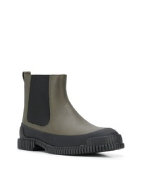 Bottines chelsea en cuir olive Camper