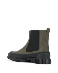 Bottines chelsea en cuir olive Camper