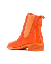 Bottines chelsea en cuir orange Guidi