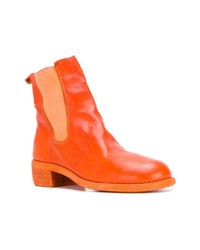 Bottines chelsea en cuir orange Guidi