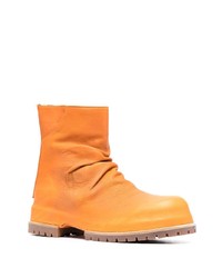 Bottines chelsea en cuir orange 424