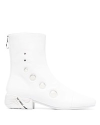 Bottines chelsea en cuir ornées blanches