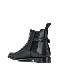 Bottines chelsea en cuir ornées noires Etro