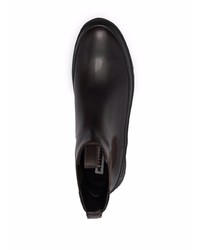 Bottines chelsea en cuir pourpre foncé Jil Sander