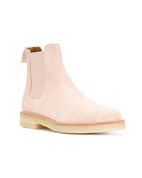 Bottines chelsea en cuir roses Common Projects
