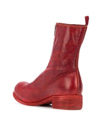 Bottines chelsea en cuir rouges Guidi