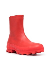 Bottines chelsea en cuir rouges CamperLab