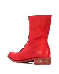 Bottines chelsea en cuir rouges A Diciannoveventitre