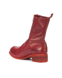 Bottines chelsea en cuir rouges Guidi