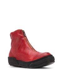 Bottines chelsea en cuir rouges Guidi