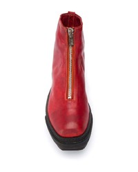 Bottines chelsea en cuir rouges Guidi