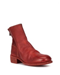 Bottines chelsea en cuir rouges Guidi