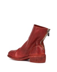 Bottines chelsea en cuir rouges Guidi