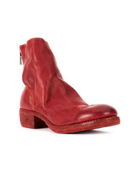 Bottines chelsea en cuir rouges Guidi