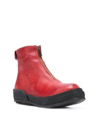 Bottines chelsea en cuir rouges Guidi