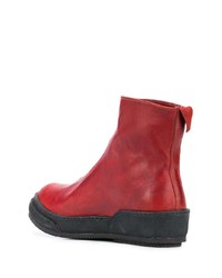 Bottines chelsea en cuir rouges Guidi