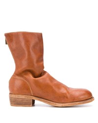 Bottines chelsea en cuir tabac Guidi