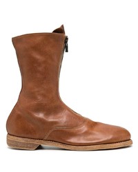 Bottines chelsea en cuir tabac Guidi