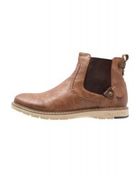 Bottines chelsea en cuir tabac Mustang
