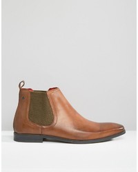 Bottines chelsea en cuir tabac Base London