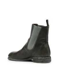 Bottines chelsea en cuir vert foncé Guidi