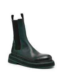 Bottines chelsea en cuir vert foncé Marsèll