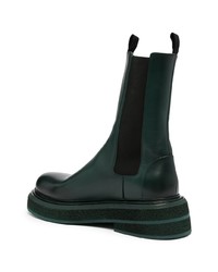 Bottines chelsea en cuir vert foncé Marsèll