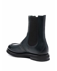 Bottines chelsea en cuir vert foncé Silvano Sassetti