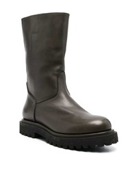 Bottines chelsea en cuir vert foncé Officine Creative