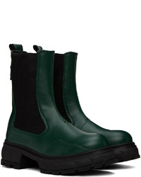 Bottines chelsea en cuir vert foncé Viron