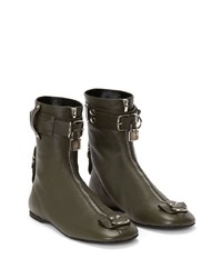 Bottines chelsea en cuir vert foncé JW Anderson