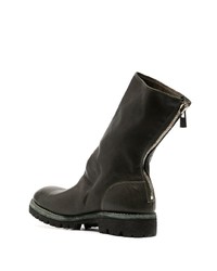 Bottines chelsea en cuir vert foncé Guidi