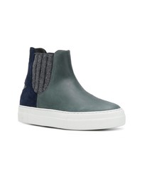 Bottines chelsea en cuir vert foncé Lorena Antoniazzi