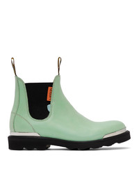 Bottines chelsea en cuir vert menthe