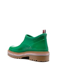 Bottines chelsea en cuir vertes Thom Browne