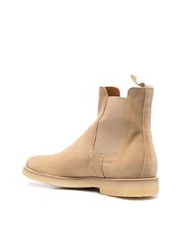 Bottines chelsea en daim beiges Common Projects