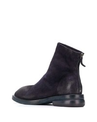 Bottines chelsea en daim bleu marine Marsèll