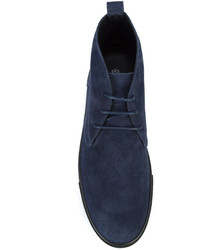 Bottines chelsea en daim bleu marine Tod's