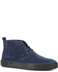 Bottines chelsea en daim bleu marine Tod's