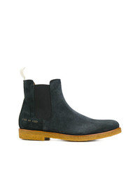 Bottines chelsea en daim bleu marine Common Projects