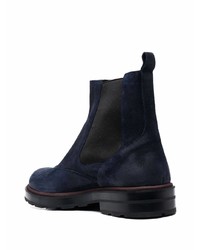 Bottines chelsea en daim bleu marine Bally