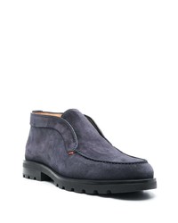 Bottines chelsea en daim bleu marine Santoni