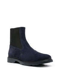 Bottines chelsea en daim bleu marine Hogan