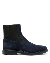 Bottines chelsea en daim bleu marine Hogan