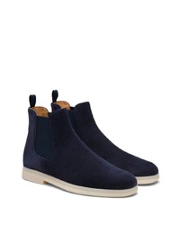 Bottines chelsea en daim bleu marine Church's