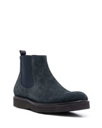 Bottines chelsea en daim bleu marine Corneliani