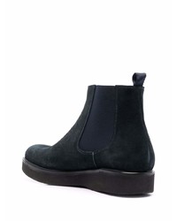 Bottines chelsea en daim bleu marine Corneliani