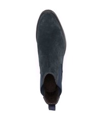 Bottines chelsea en daim bleu marine Corneliani