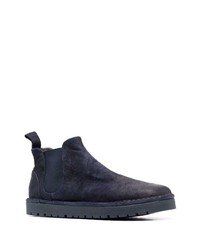 Bottines chelsea en daim bleu marine Marsèll