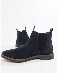 Bottines chelsea en daim bleu marine Silver Street